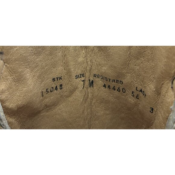 Vintage 90s Western Cowboy Boots Leather Filagree Floral Embroidered Womens 7 - Picture 9 of 12